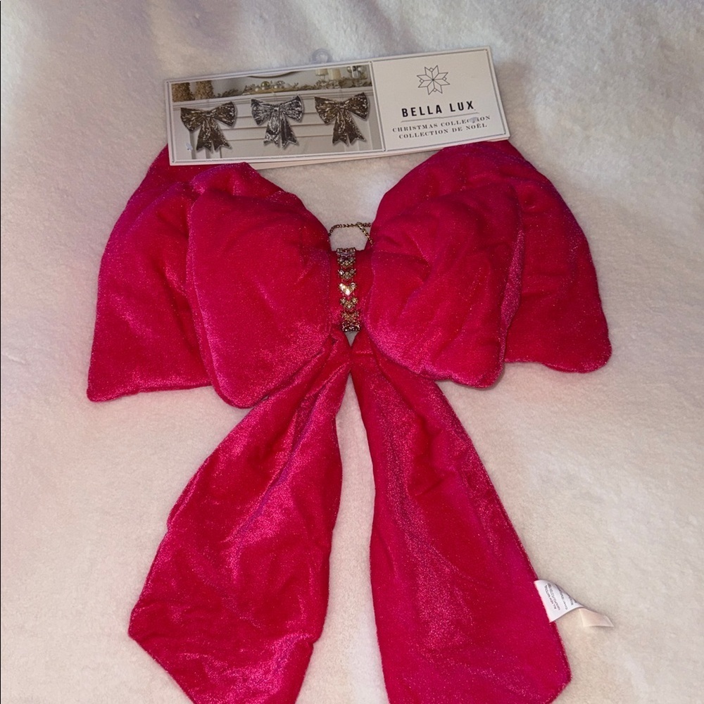 🎀🎀Bella Lux Fuchsia Pink Bow Christmas bow ribbon, holiday decor 🎀🎀 - Picture 3 of 8